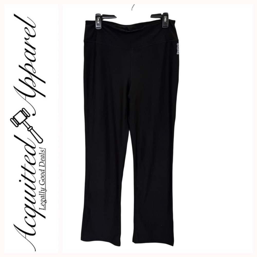 Reebok Black Reflective Track Atheletic Pants